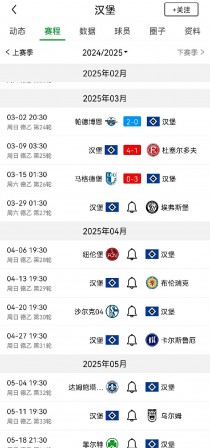 包含汉堡客场逆转，稳居德甲积分榜前列的词条