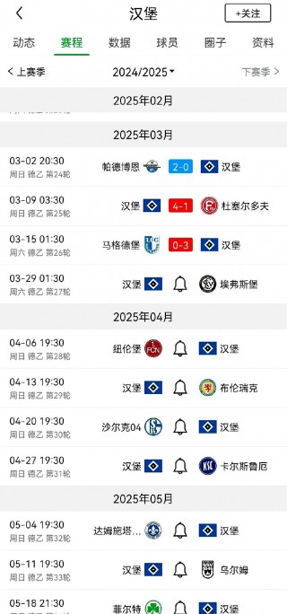 包含汉堡客场逆转，稳居德甲积分榜前列的词条